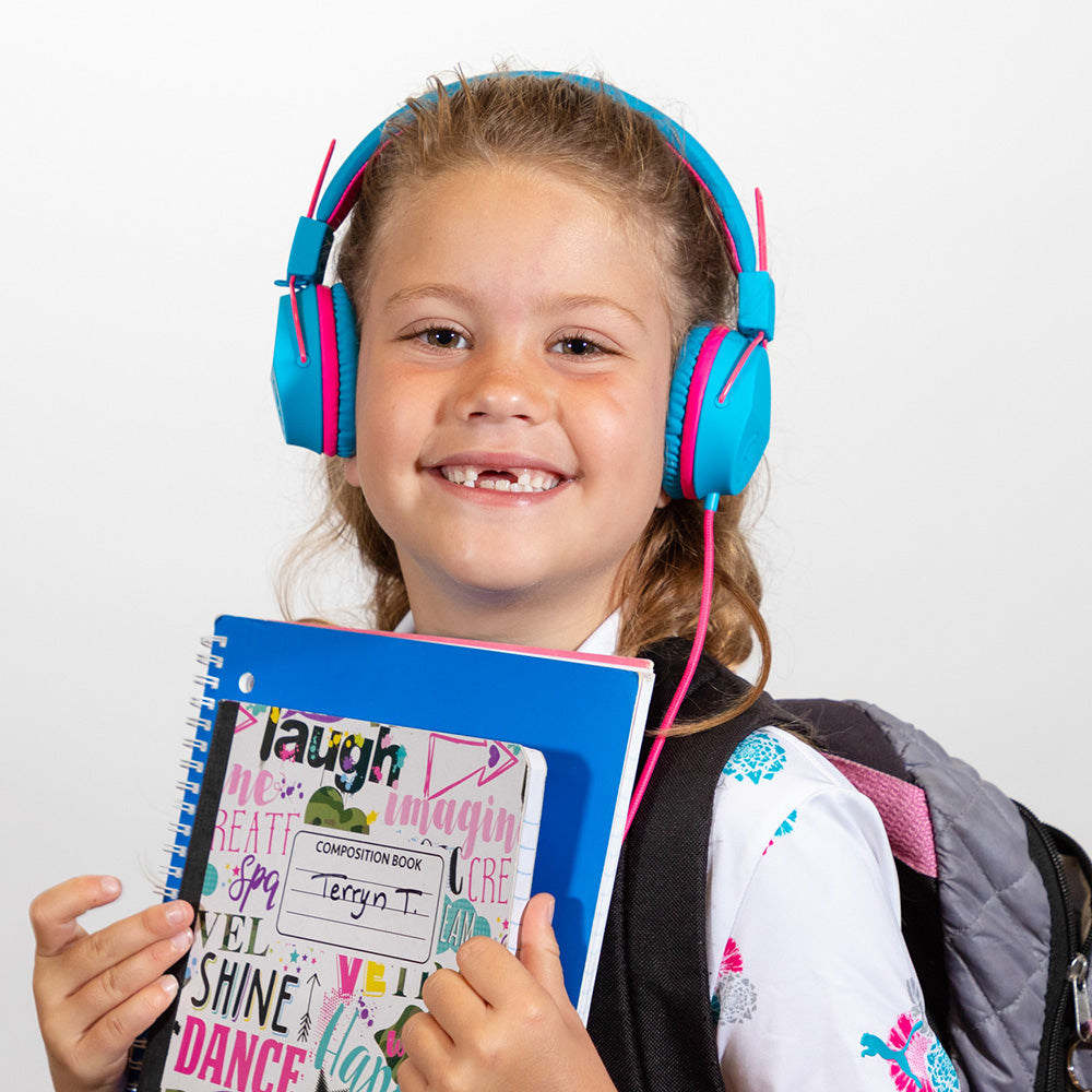 JBuddies Studio On-Ear Kids Headphones Blue / Pink|