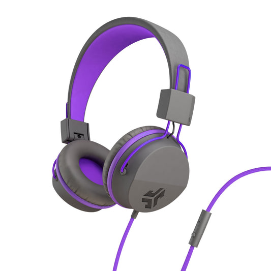 JBuddies Studio On-Ear Kids Headphones Graphite / Violet|46443813863733