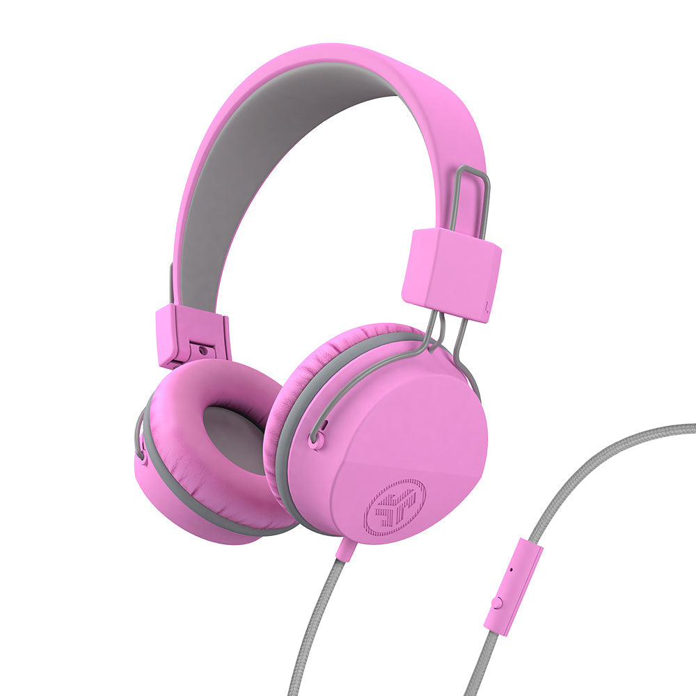 JBuddies Studio On-Ear Kids Headphones Pink/ Gray|46443815305525