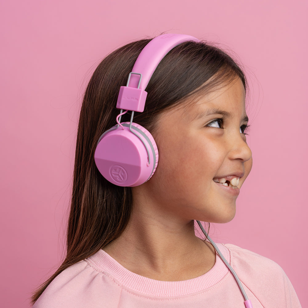 JBuddies Studio On-Ear Kids Headphones Pink/ Gray|